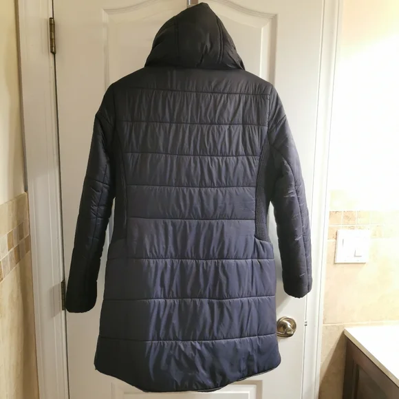Beautiful Navy blue Coat/Parka Cozy, Warm, light Winter Jaket XL Extra Large - Picture 3 of 13